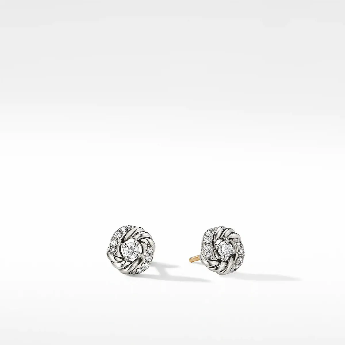 Petite Infinity Stud Earrings with Diamonds