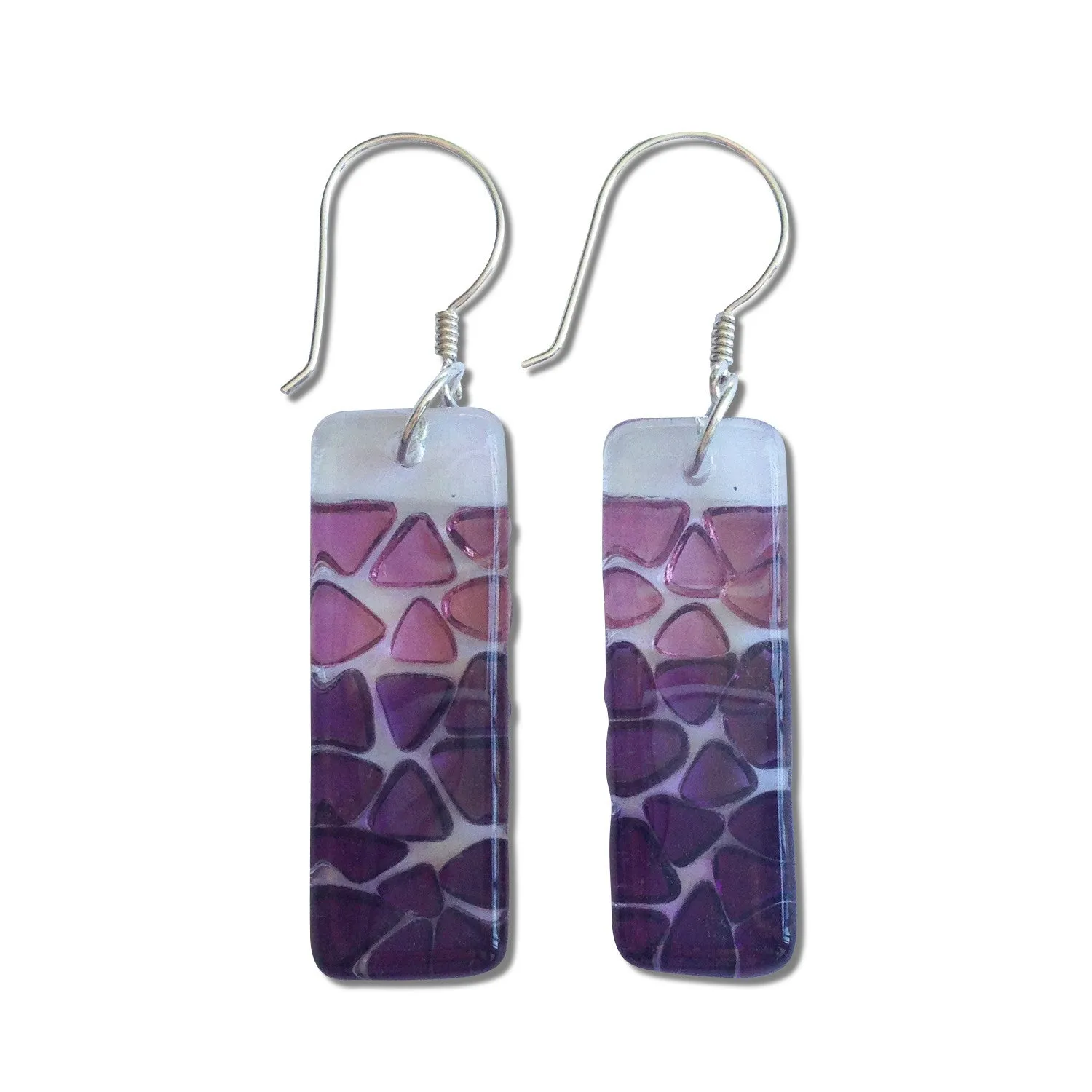 Picado Glass Earrings - Pink