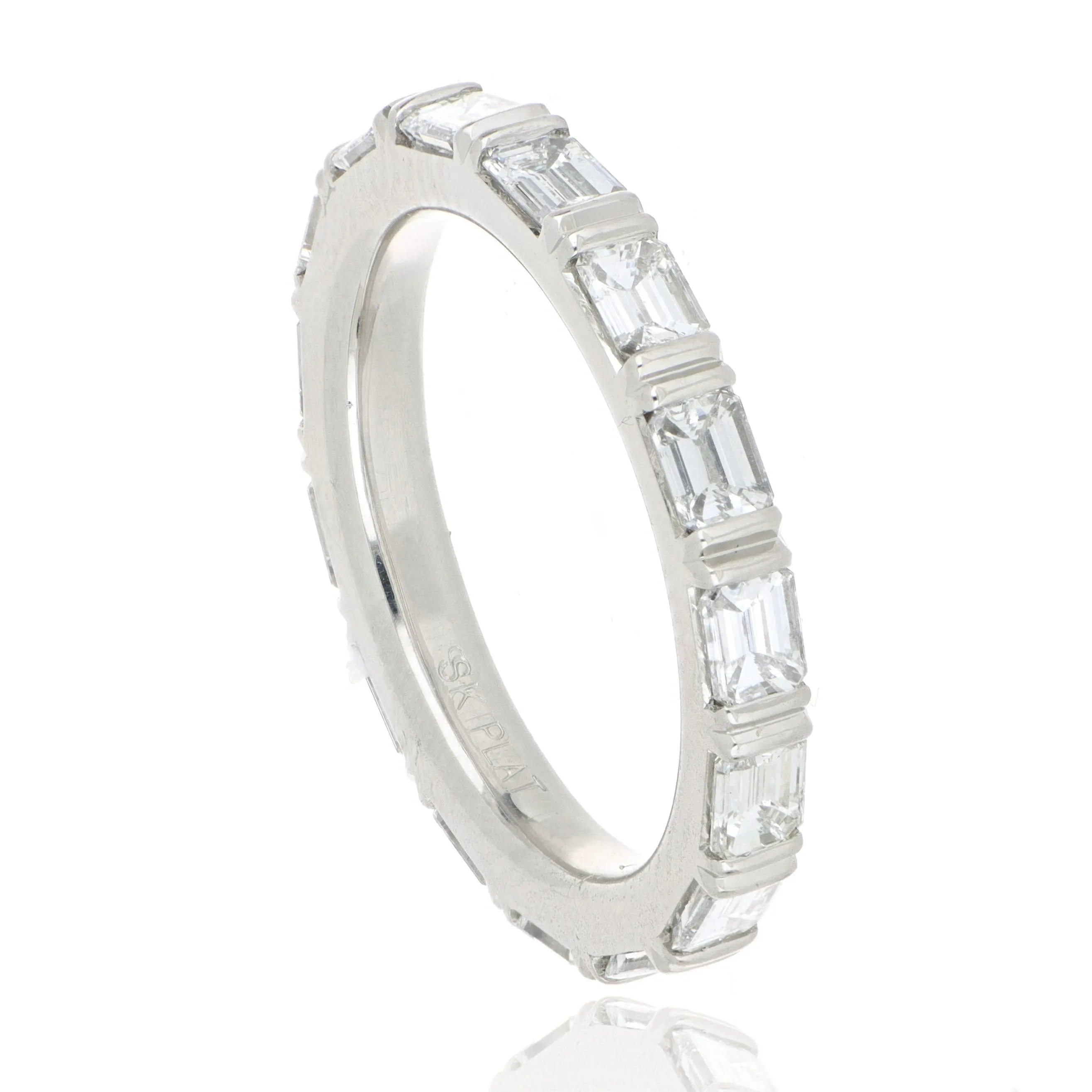 Platinum Baguette Diamond Eternity Band