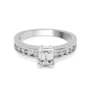 Platinum Emerald Cut 1.01ct Diamond Ring