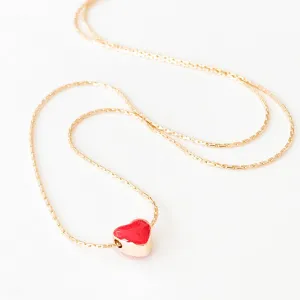 Red Heart Gold Filled Necklace