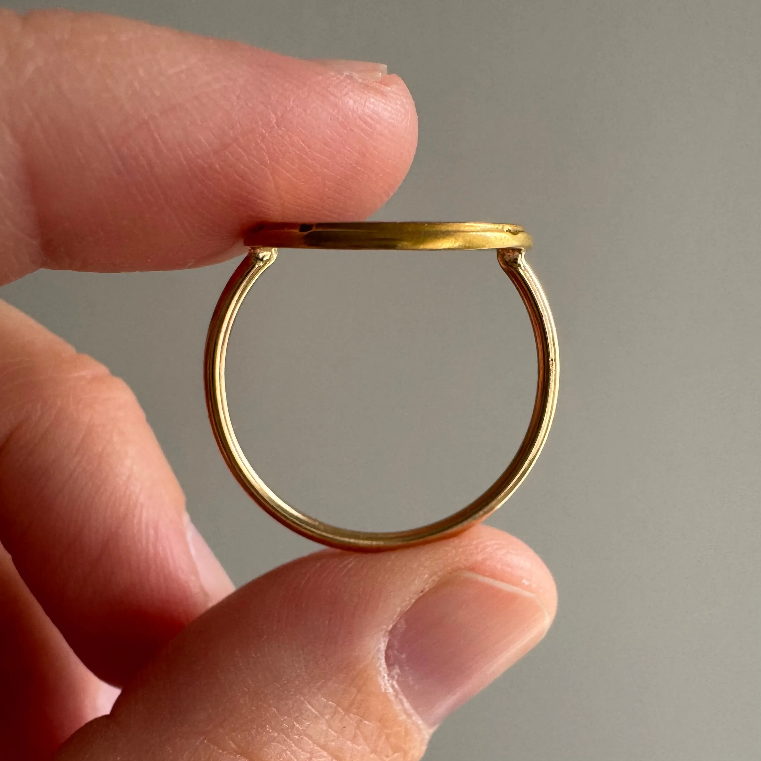 reimagined A N T I Q U E // timeless luck / 10k yellow gold horseshoe conversion ring / size 7.25