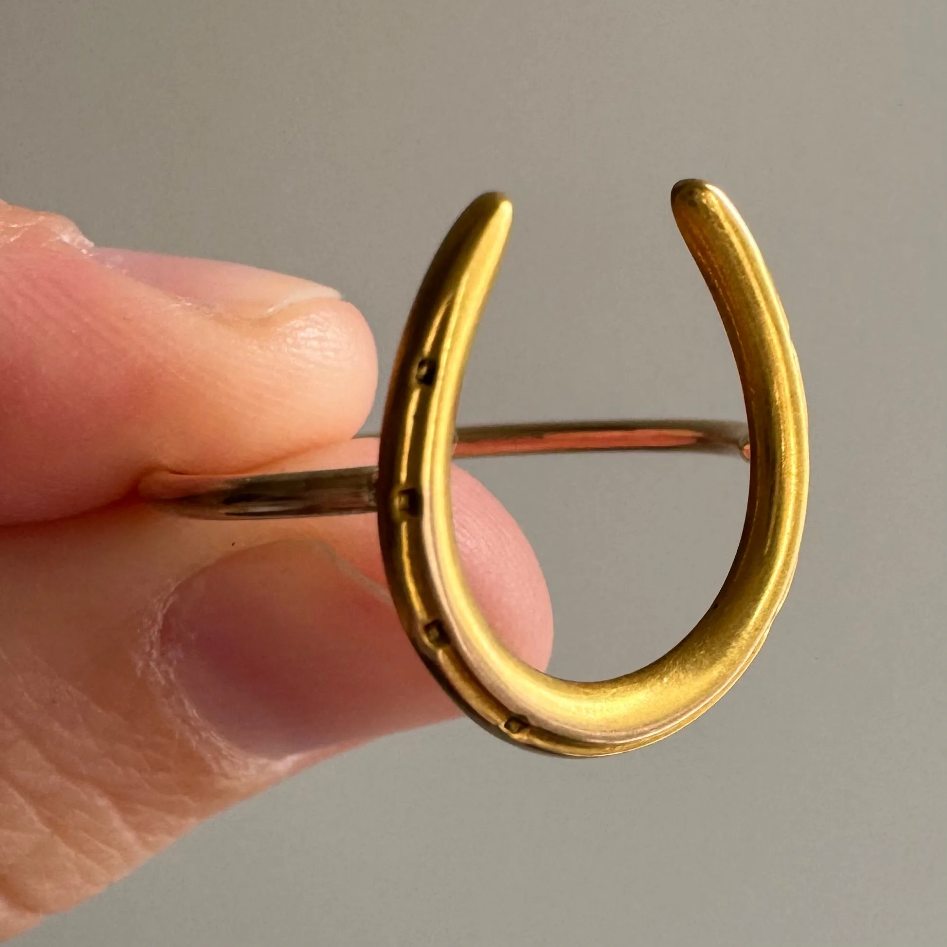 reimagined A N T I Q U E // timeless luck / 10k yellow gold horseshoe conversion ring / size 7.25