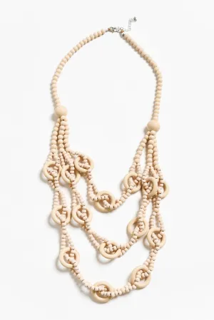 Riina Cream Beaded Necklace