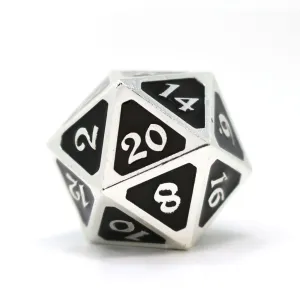 Single d20 - Mythica Platinum Onyx