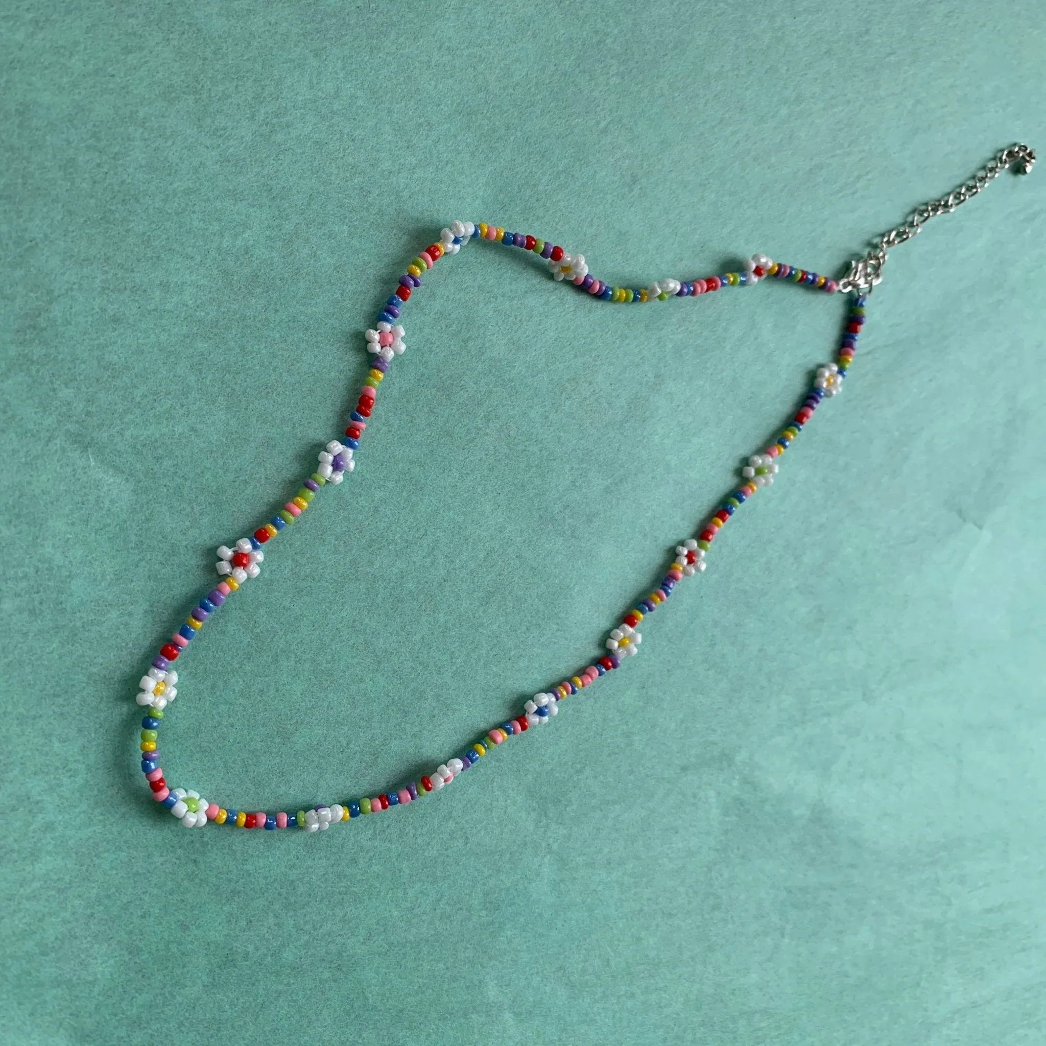 Sisaret Daisy Chain Necklace (Rainbow or Pastel)