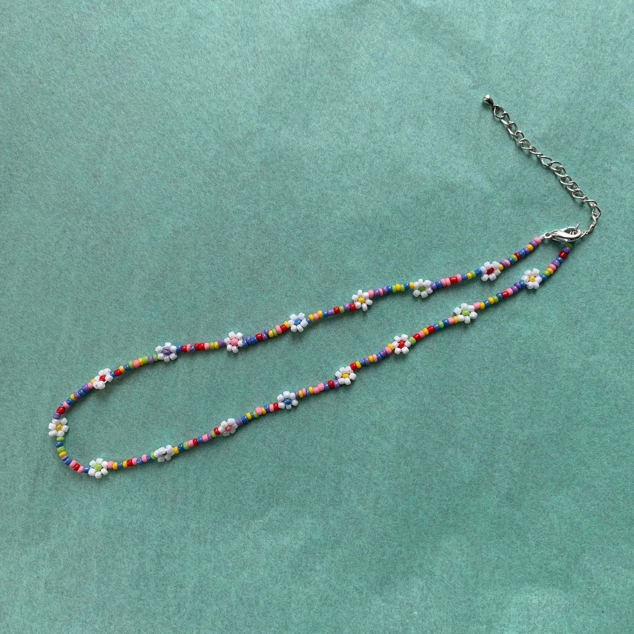 Sisaret Daisy Chain Necklace (Rainbow or Pastel)