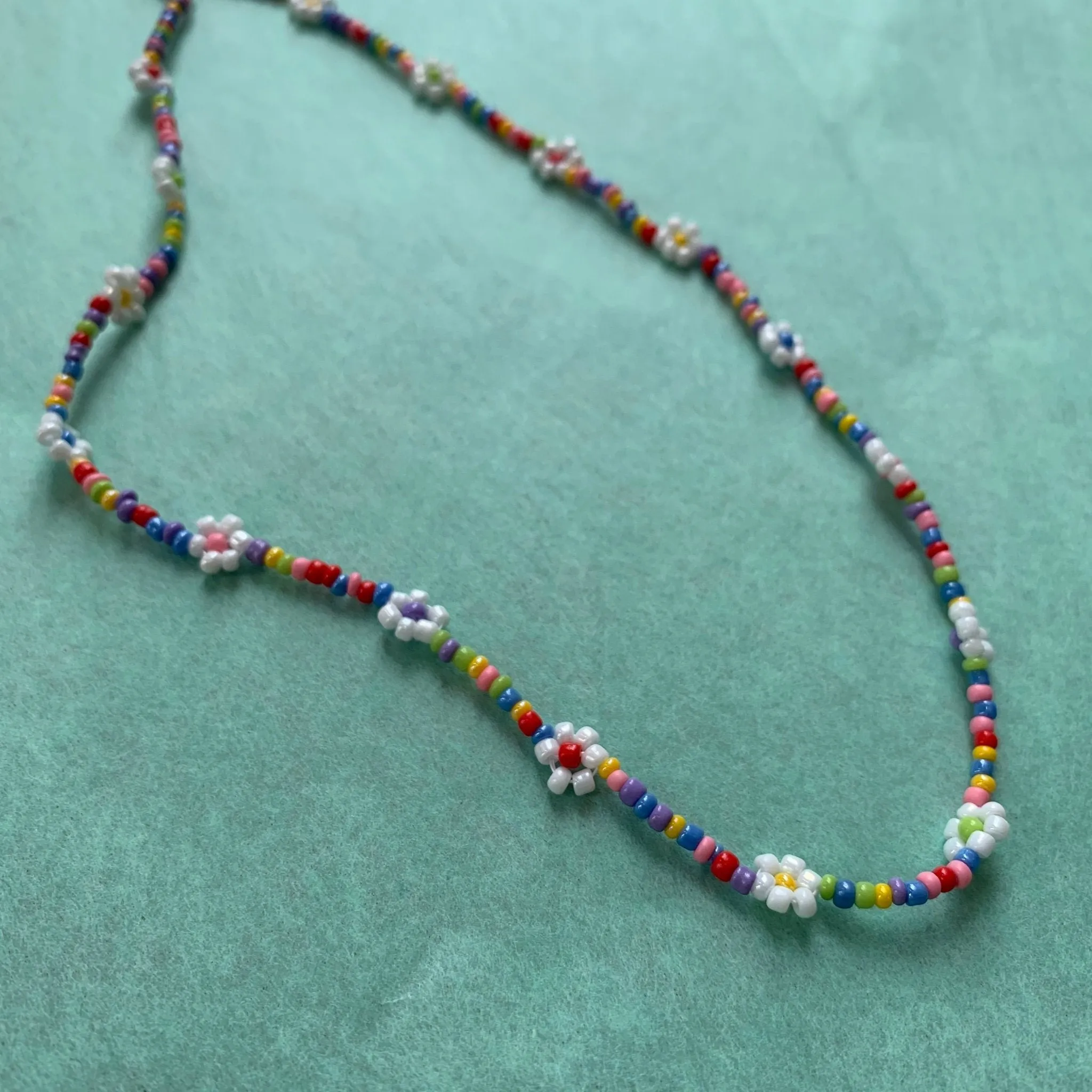 Sisaret Daisy Chain Necklace (Rainbow or Pastel)