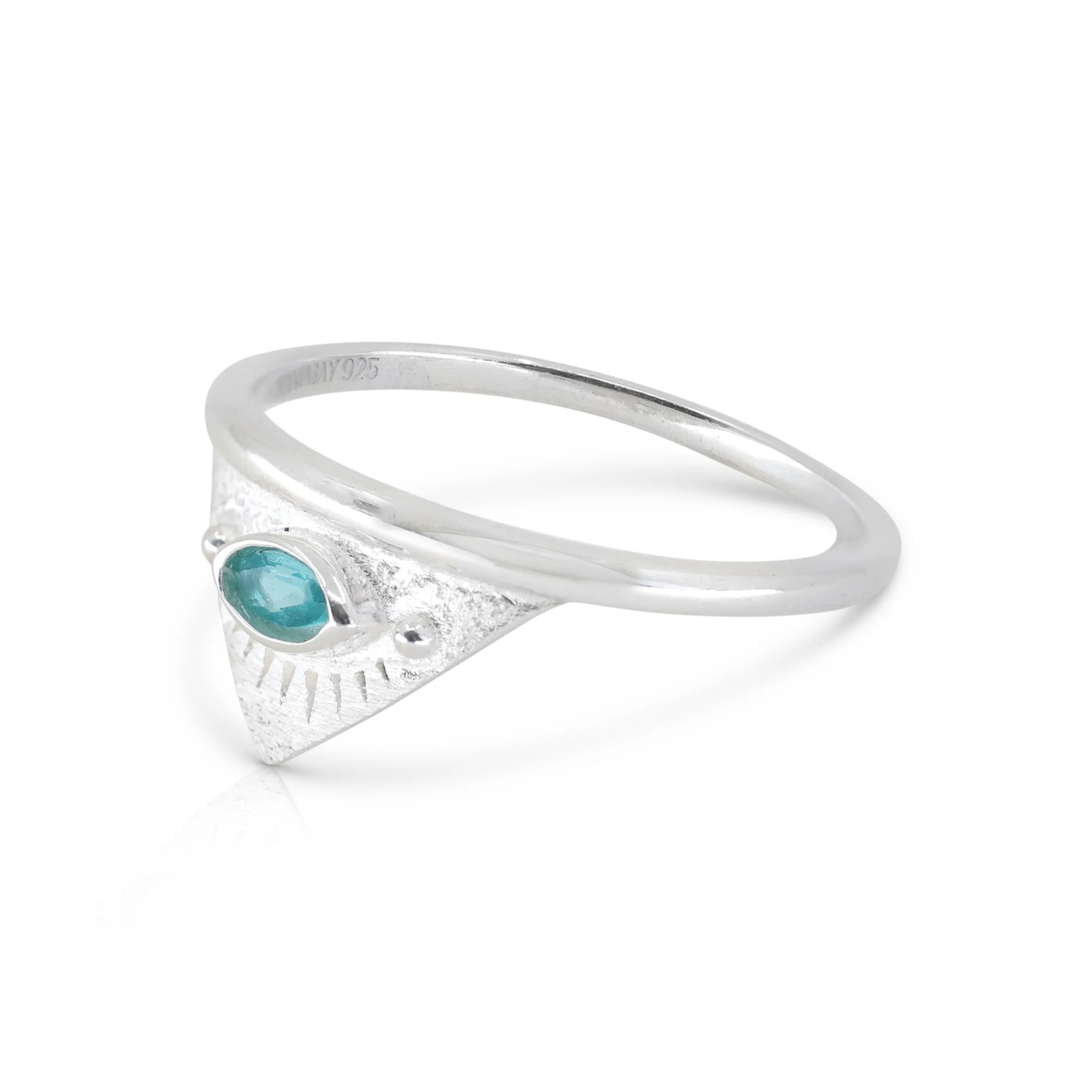 Solaris Apatite Silver Ring