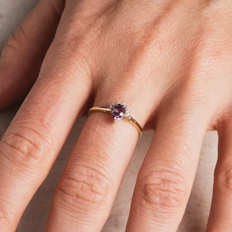 Solid Gold 2024 February Capsule Classic Amethyst Ring