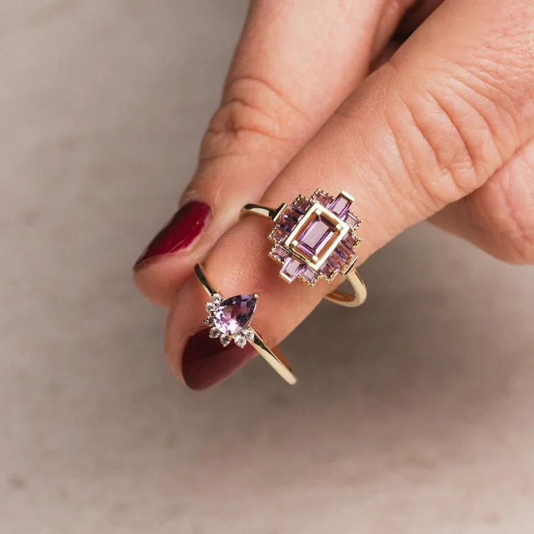 Solid Gold 2024 February Capsule Classic Amethyst Ring