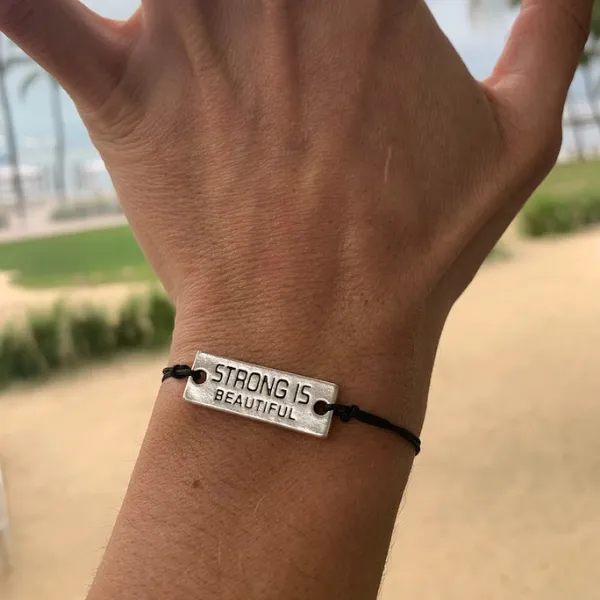 Strong is Beautiful String Bracelet