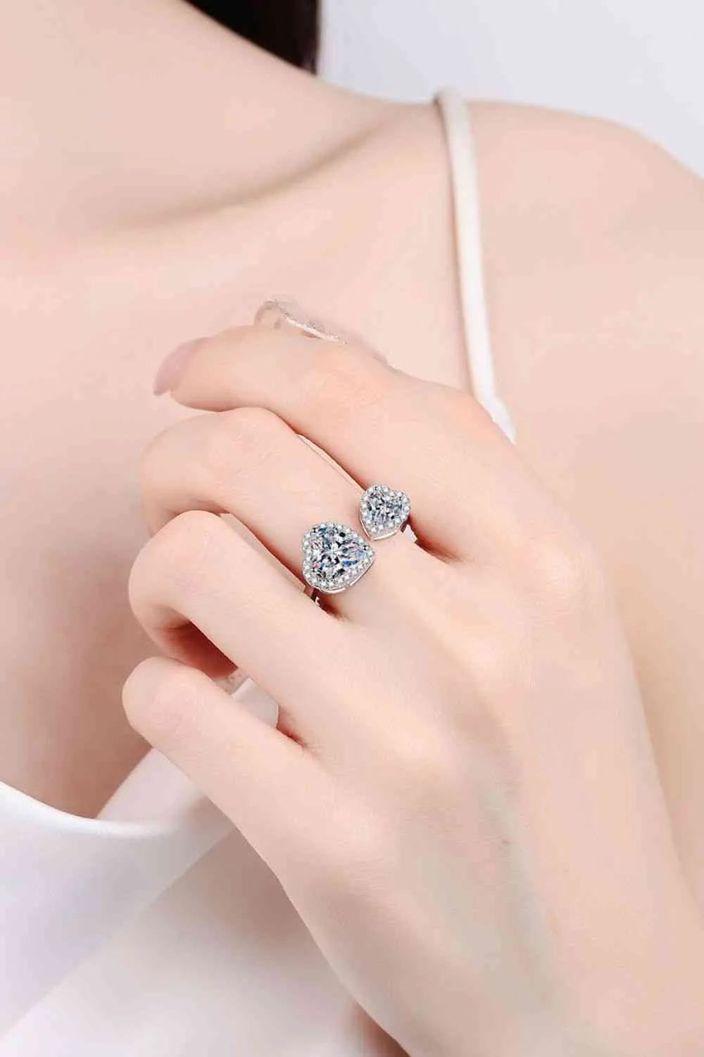 TEEK - Double Heart-Shape Open Ring