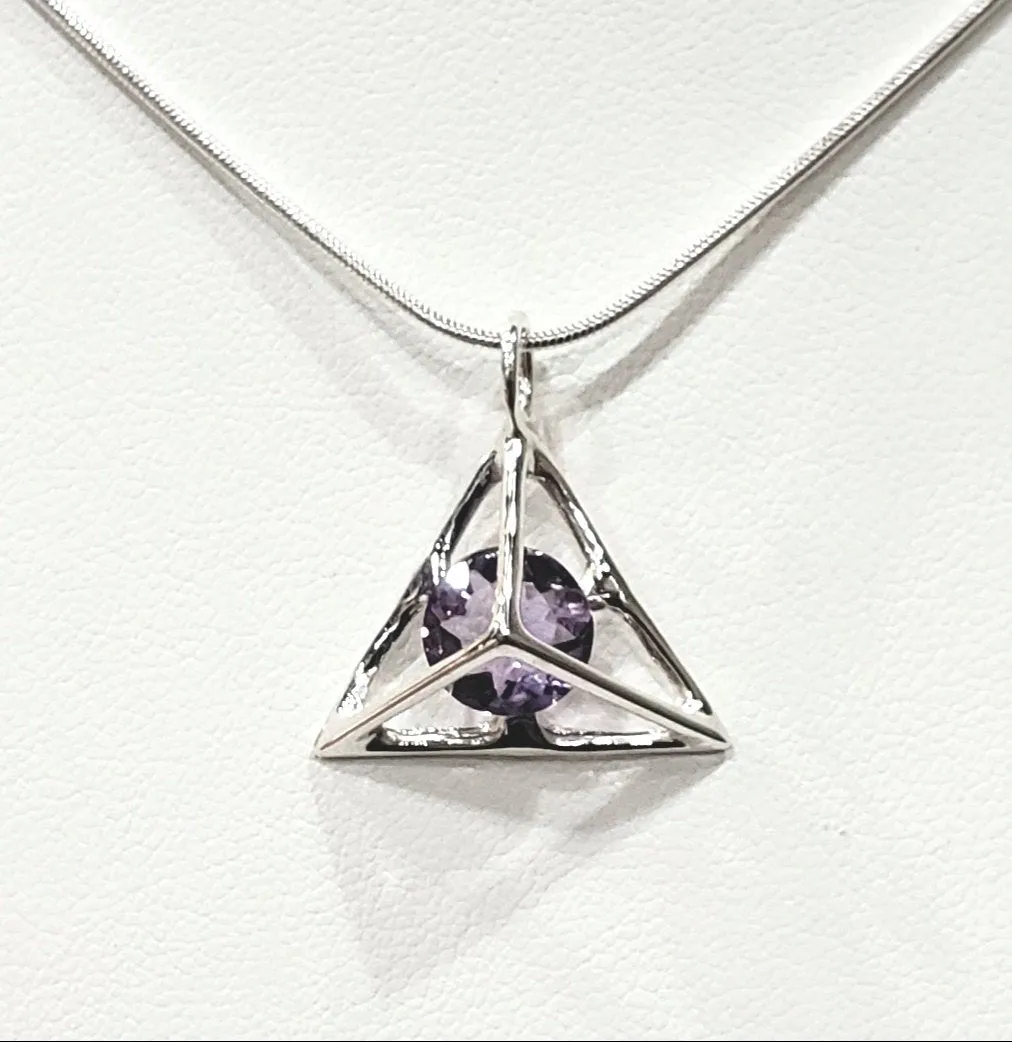 Tetrahedron Pendant (Various Colors)