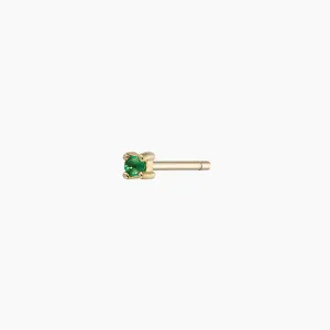 Tiny Emerald Stud