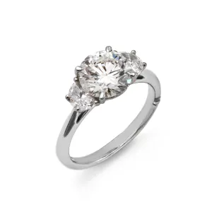 Trilogy Round 2.01ct Lab Grown Diamond Ring - Platinum