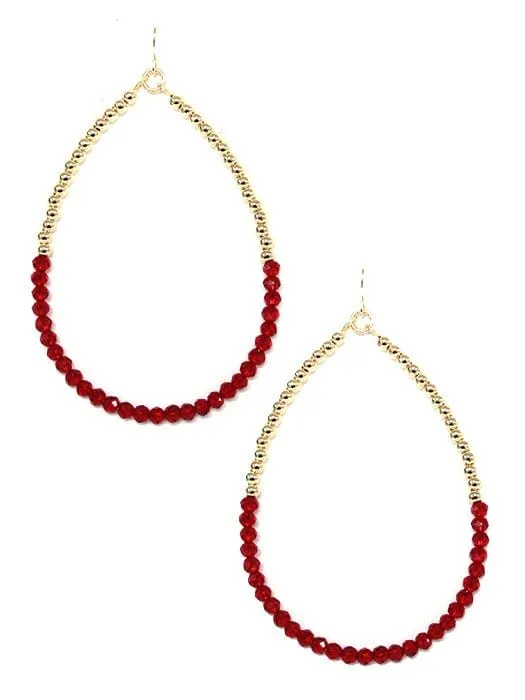 VE3919 Two Tone Beaded Earrings