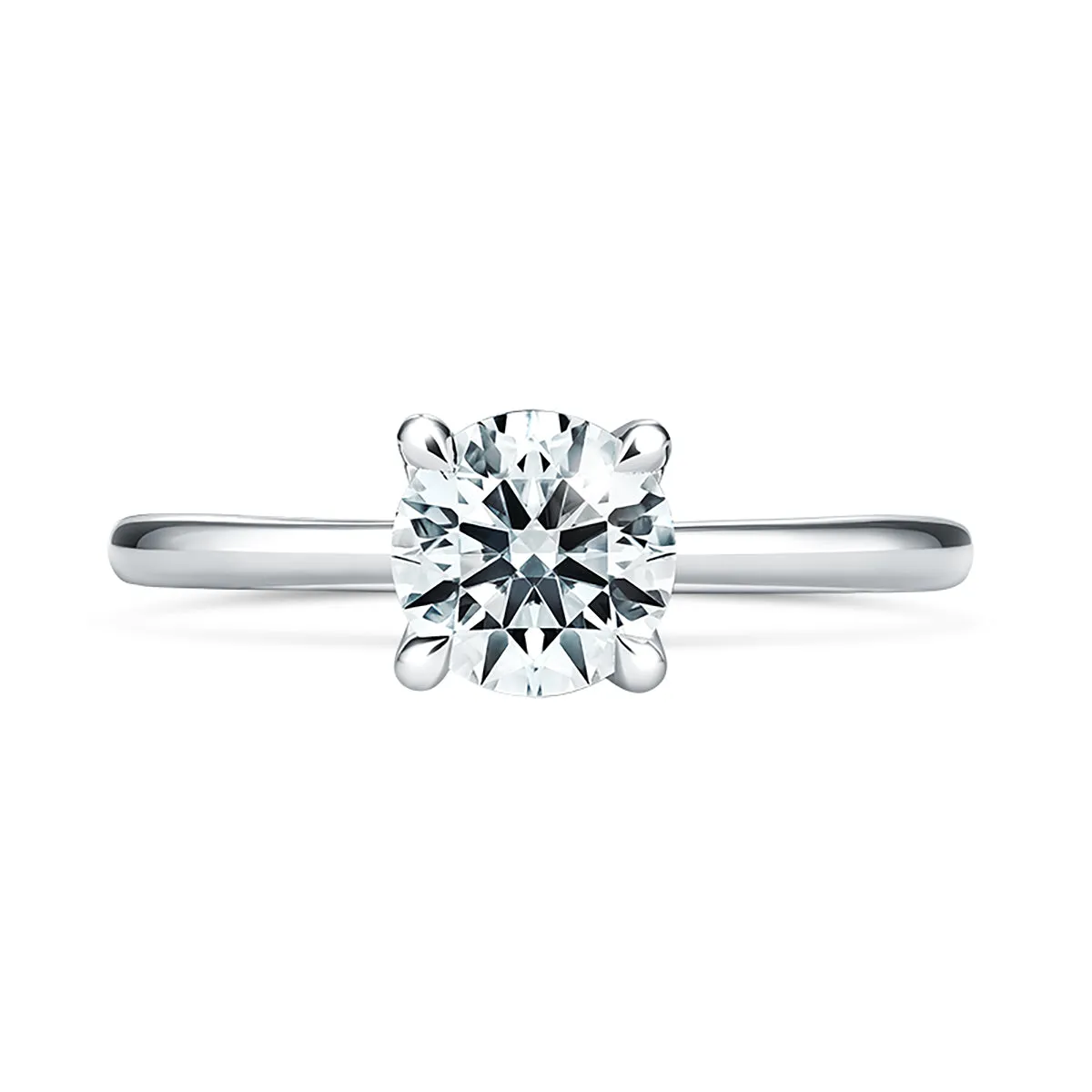 Vela Platinum Solitaire Mounting Ring