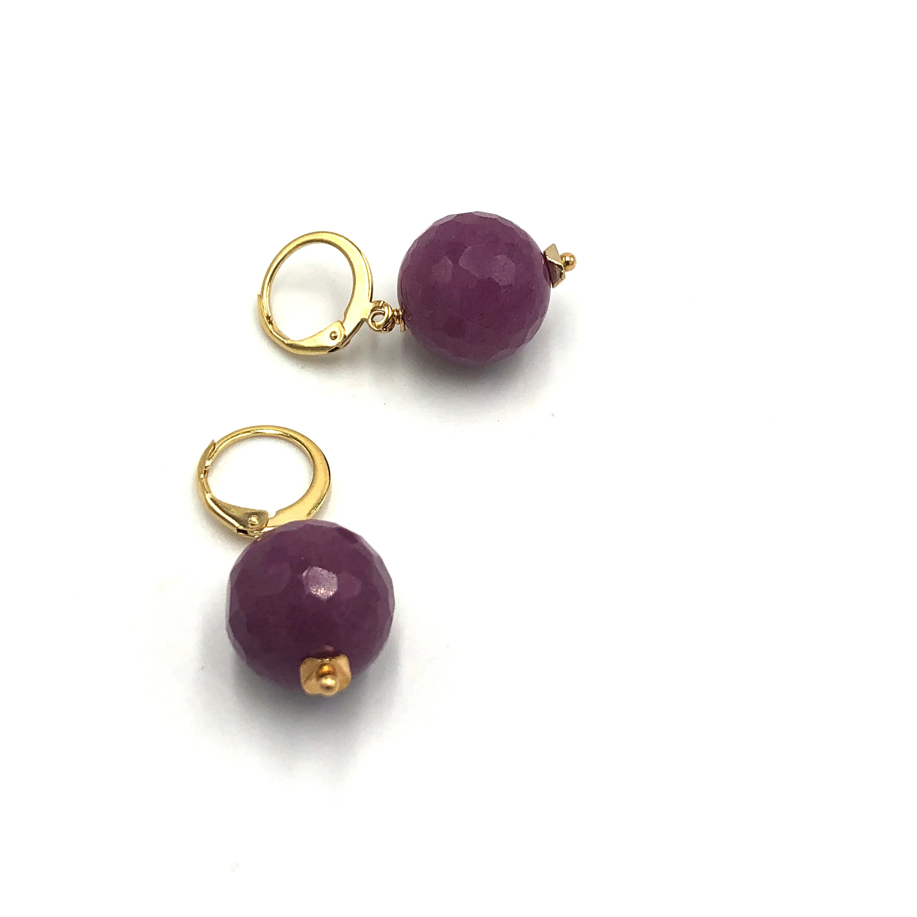 Violet Jade Cuff Drop Earrings *