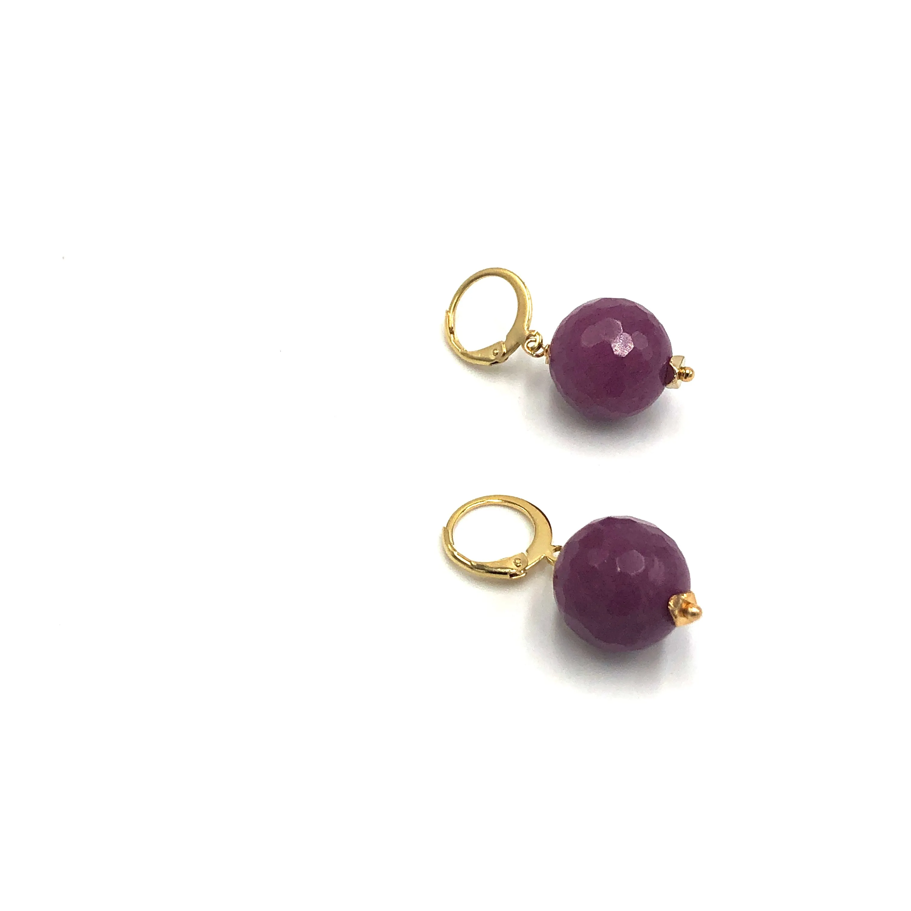 Violet Jade Cuff Drop Earrings *