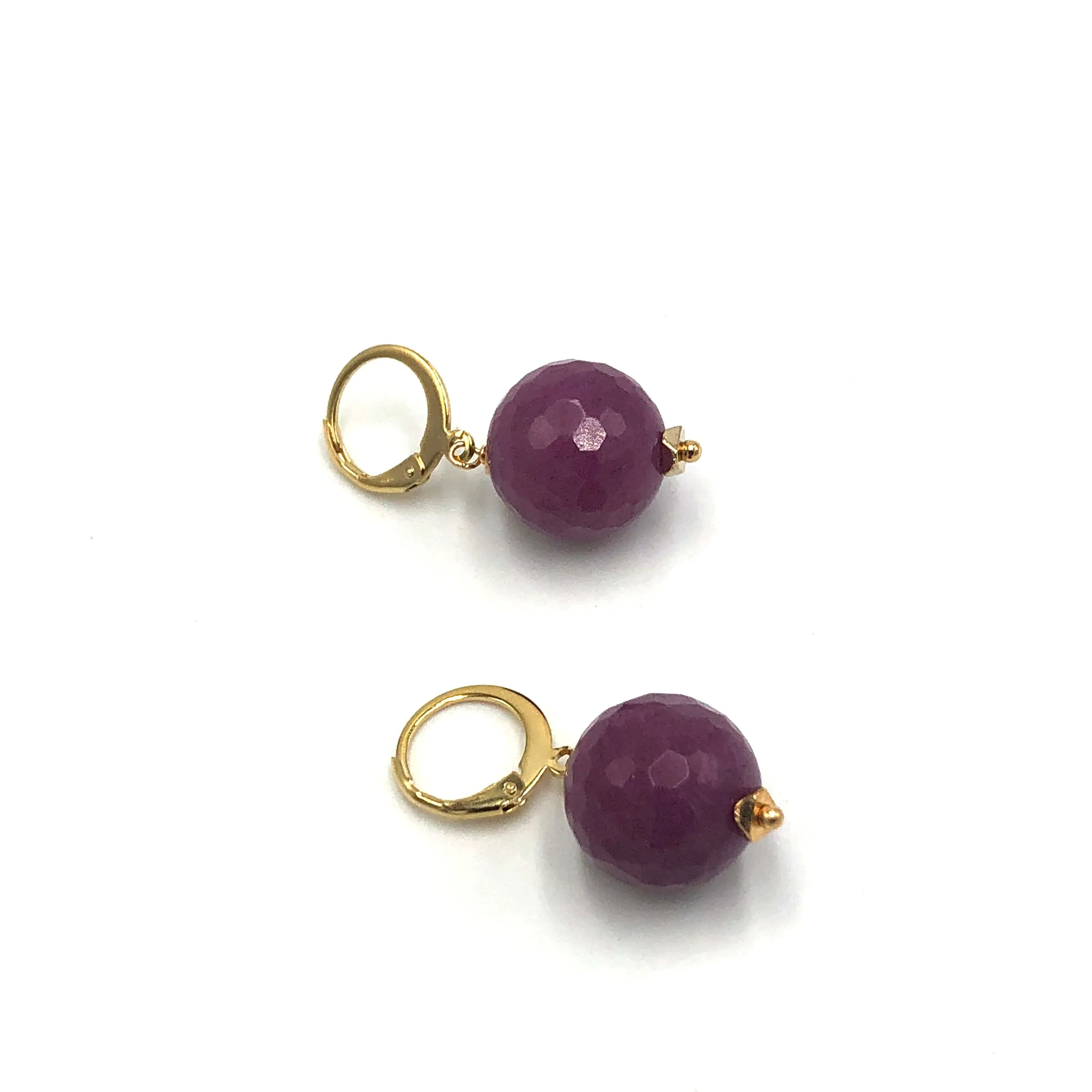 Violet Jade Cuff Drop Earrings *