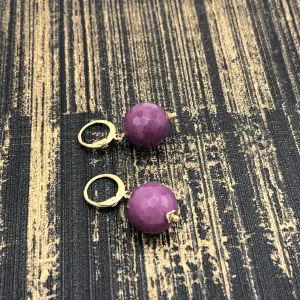 Violet Jade Cuff Drop Earrings *